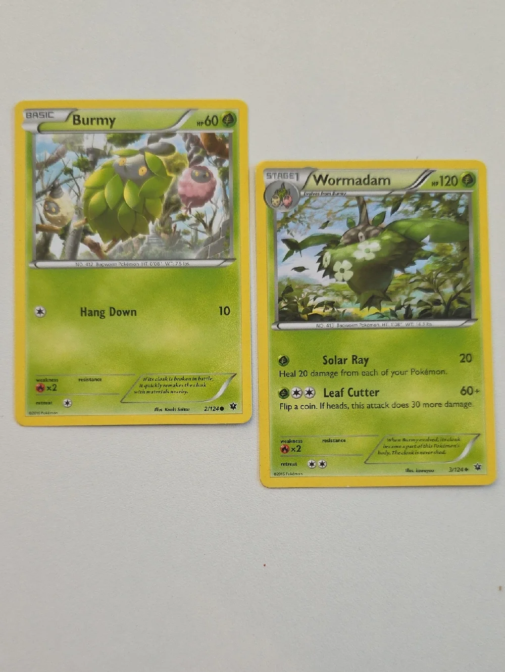 Pokemon Burmy And Wormadam Card